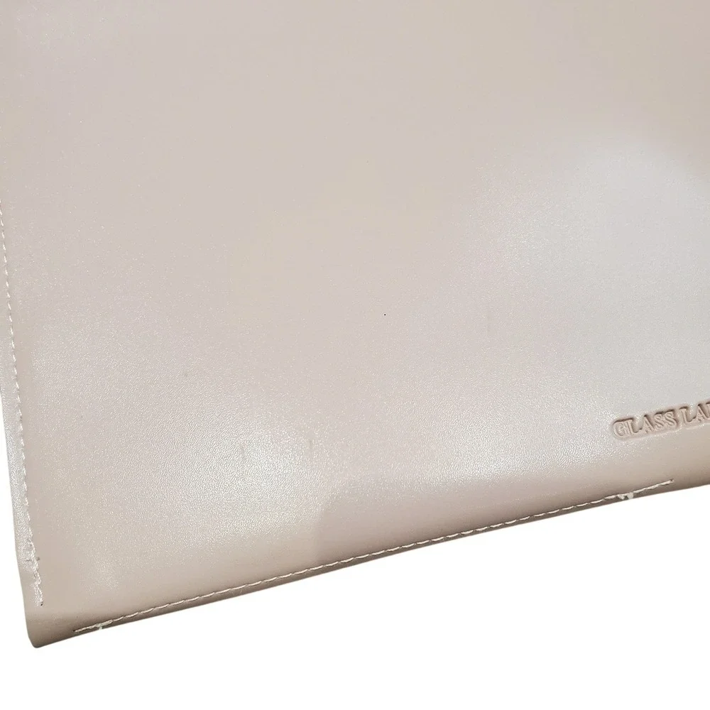 Glass Ladder Co Marilyn Organizer‎ Clutch Blush Pink Leather Snap Closure